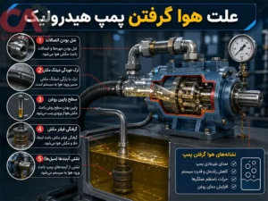 علائم هوا گرفتن پمپ هیدرولیک